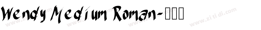 Wendy Medium Roman字体转换